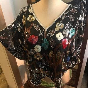 Vintage Starlight Butterfly/Batwing Top SZ Medium